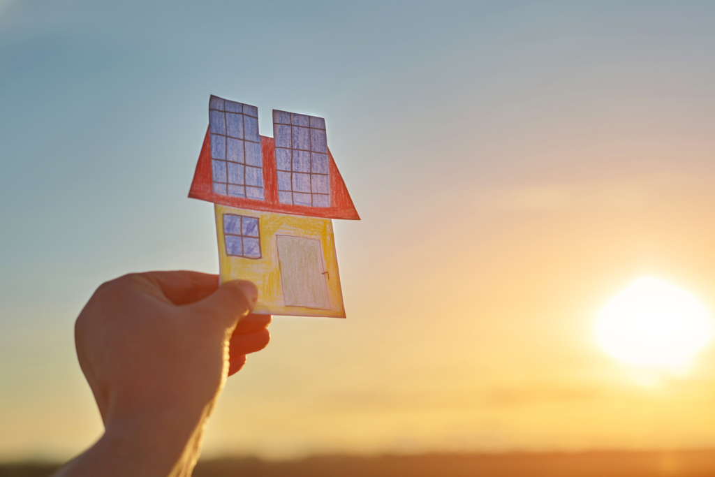 Plaats zonnepanelen om energie te winnen