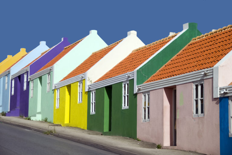 Curaçao - gekleurde huisjes