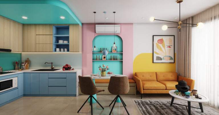 kleurrijke woonkamer