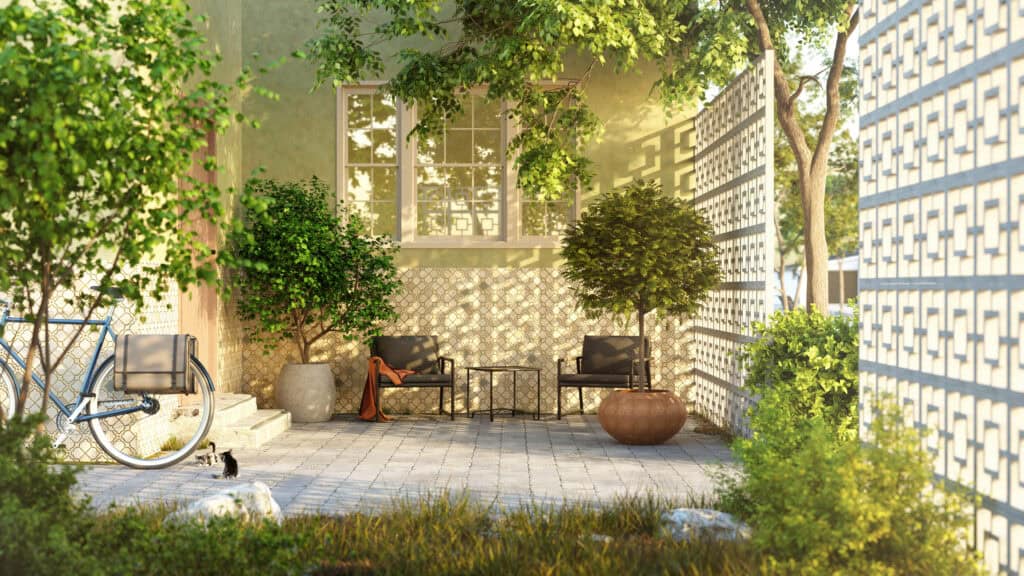 betonnen stapelblokken in je tuin